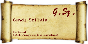 Gundy Szilvia névjegykártya